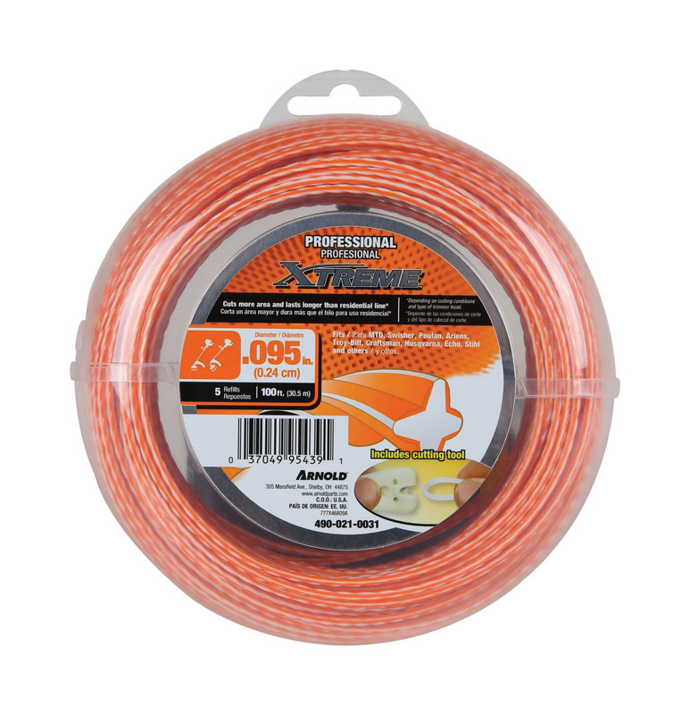 Photos - Lawn Mower Accessory Arnold Xtreme Professional Grade 0.095 in. D X 100 ft. L Trimmer Line 490