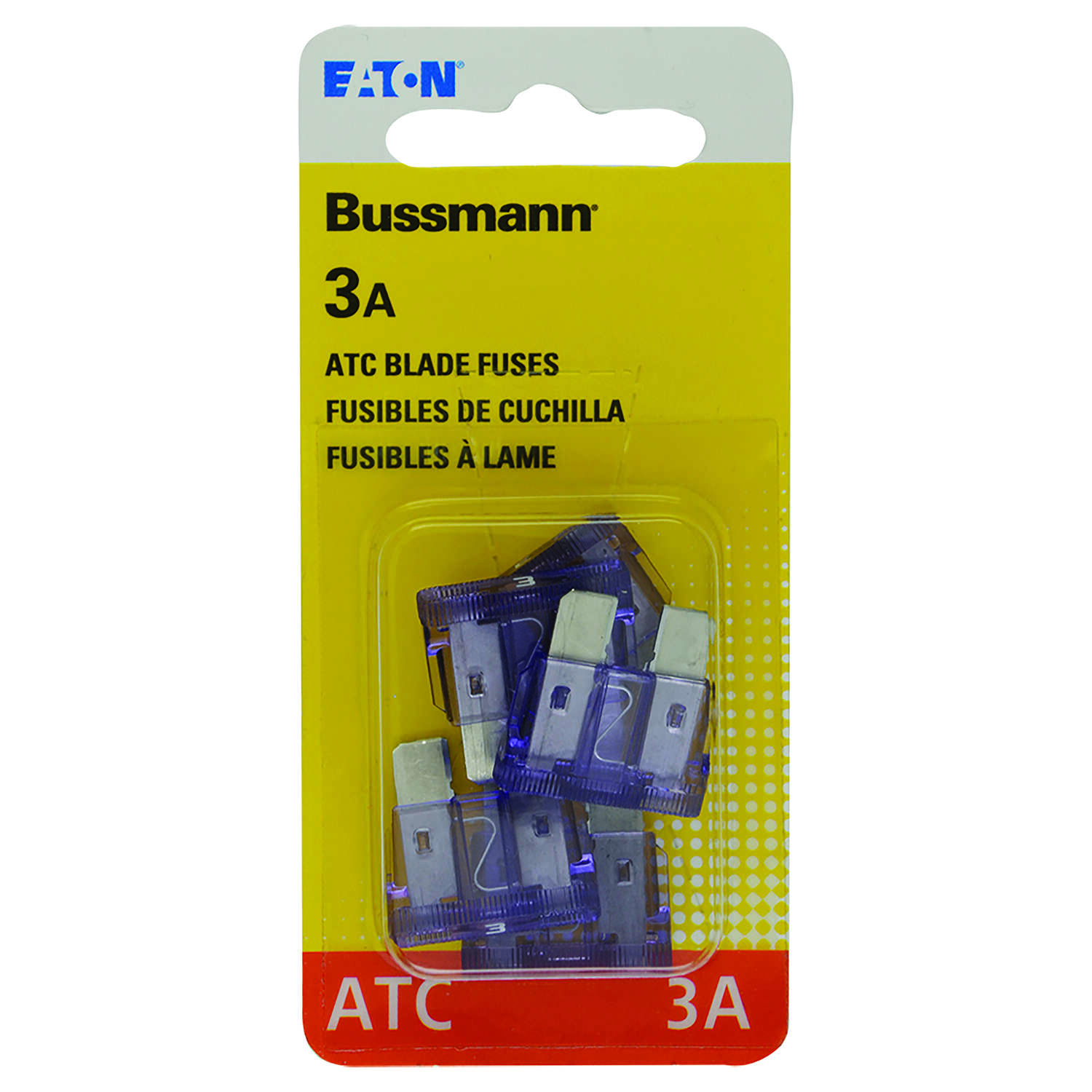3a ATC Blade Fuse No Bp/atc-3-rp Cooper Bussmann Pk5 for sale online 