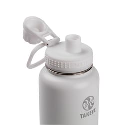 Takeya Actives 32 oz Arctic BPA Free Double Walled Water Bottle with Spout Lid