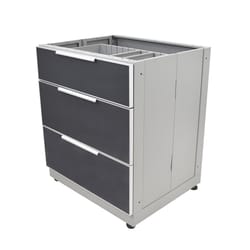 Blue Sky Outdoor Living Outdoor Kitchen 3-Drawer Cabinet Aluminum/Steel 37.25 in. H X 30 in. W X 25.