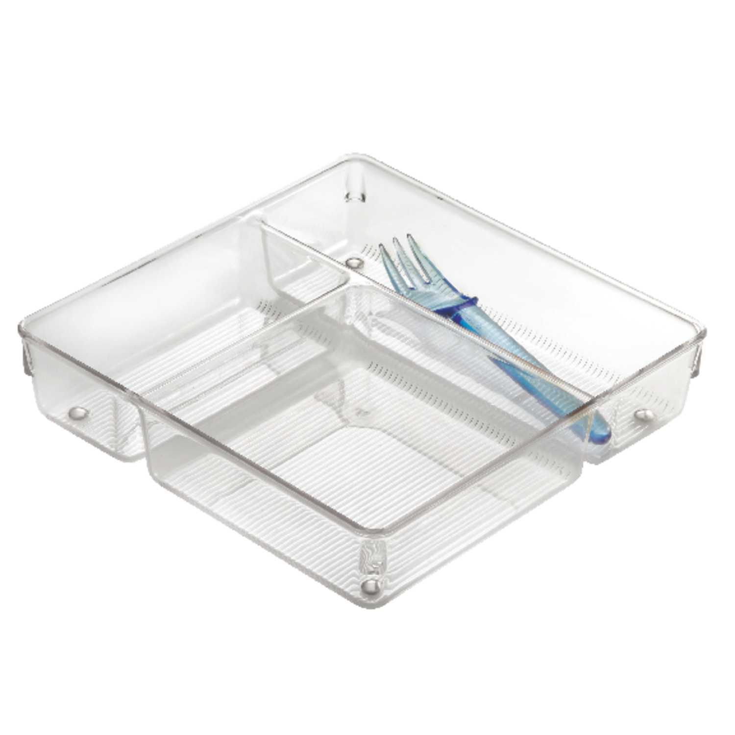 InterDesign 2 in. H x 9 in. W x 9 in. L Clear Plastic Drawer Organizer