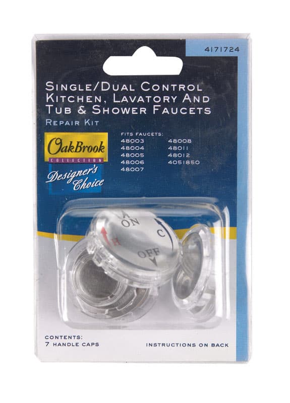 A0474CP OakBrook Chrome Tub and Shower Handle Caps sku A0474CP