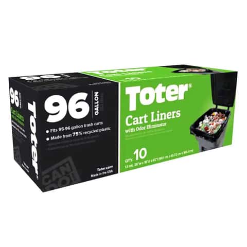 Toter 96 gal Cart Liner Quick Tie 10 pk 1.1 mil - Ace Hardware