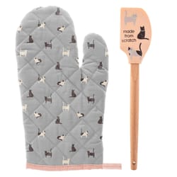 Karma Cotton/Wood Oven Mitt & Spatula