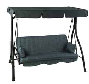 Living Accents  78 in. W 3 person  Gray  Hammock Swing 
