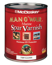 McCloskey Man O' War Gloss Clear Oil-Based Marine Spar Varnish 1 qt