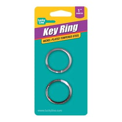 Lucky Line 1 in. D Nickel-Plated Steel Silver Split Key Ring