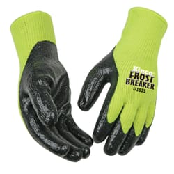 Kinco Frost Breaker Men's Indoor/Outdoor Thermal Dipped Gloves Black/Green L 1 pair