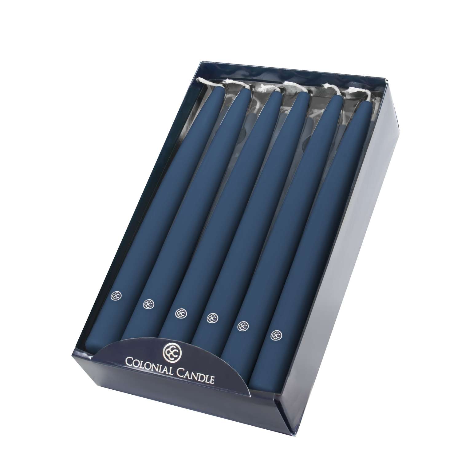 Colonial Candle Wedgewood Blue Unscented Scent Handipt taper Candle