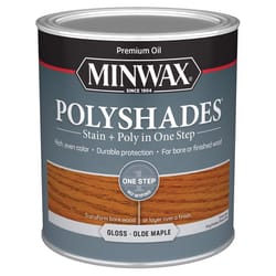 Minwax PolyShades Semi-Transparent Gloss Olde Maple Oil-Based Stain/Polyurethane Finish 1 qt