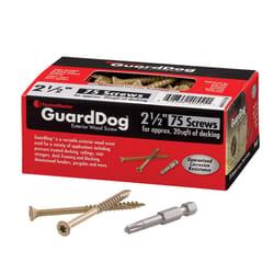 FastenMaster GuardDog No. 10 X 2-1/2 in. L Gold Phillips/Square Bugle Head Deck Screws 75 pk