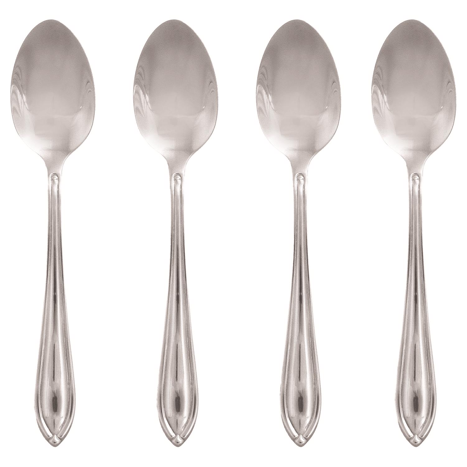 Hampton Forge Ginger Silver Stainless Steel Casual Dinner Spoon Set 4 ...