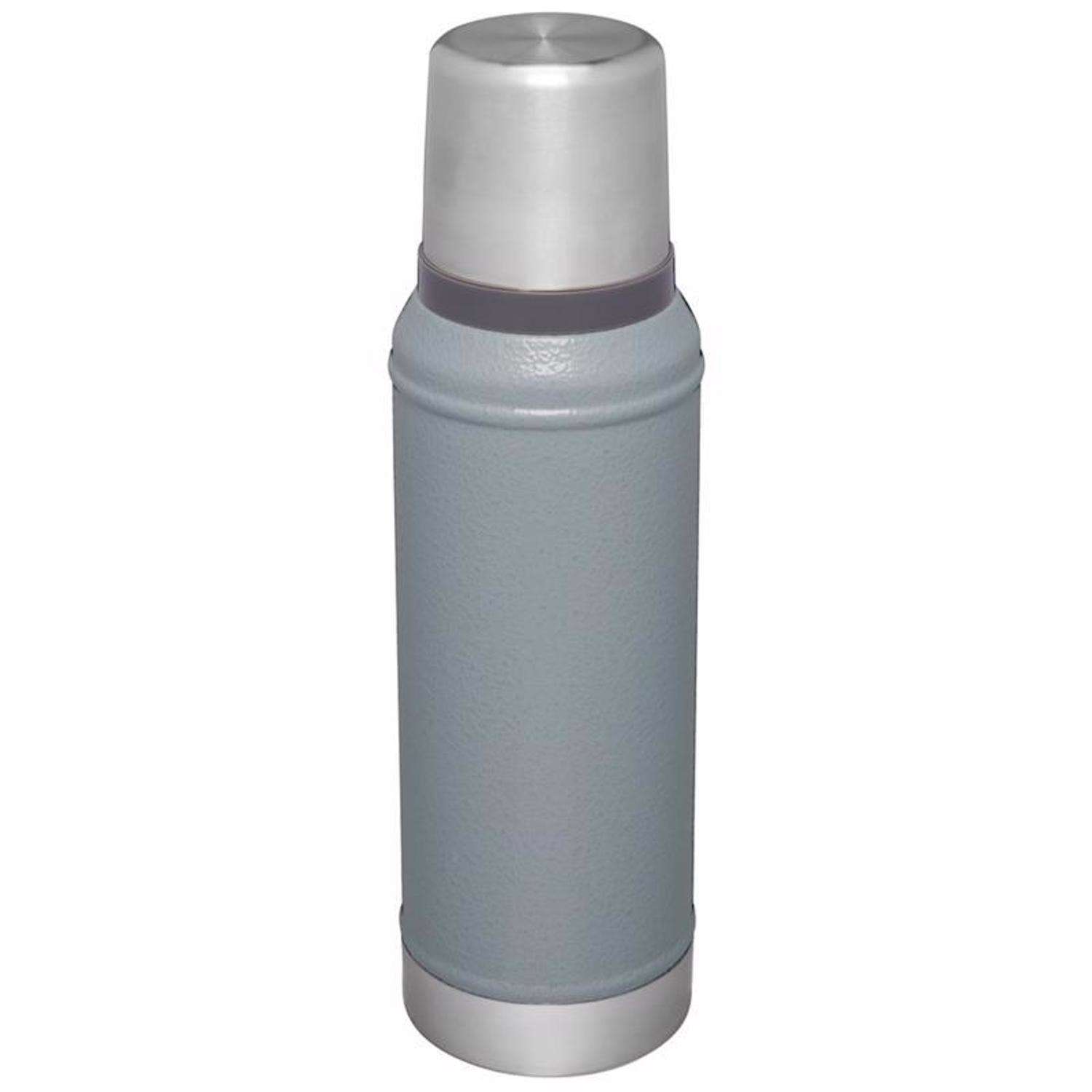 Thermos Pump Pot 2 Quart Glass Vacuum Insulated Silver Metallic Hot Cold