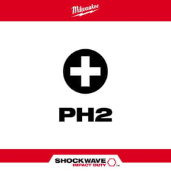 Milwaukee Shockwave Phillips #2 X 6 in. L Screwdriver Bit Steel 1 pc
