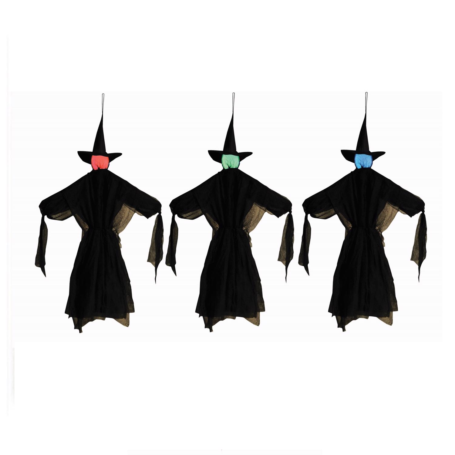 Photos - Other interior and decor Fun World LED Prelit Hanging Witch Halloween Decor 91545