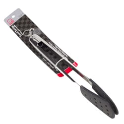 Chef Craft Black/Silver Stainless Steel Tong