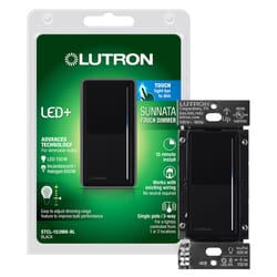 Lutron Sunata Black 150 W 3-Way Dimmer Switch 1 pk