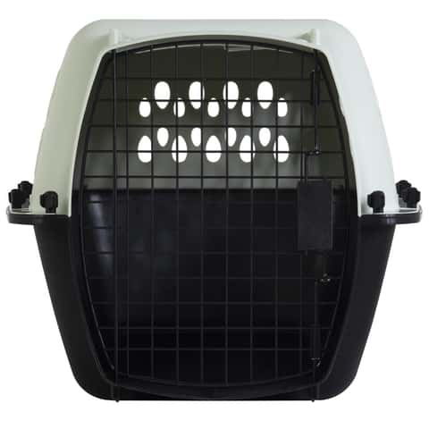 Aspen Pet Pet Porter Plastic Pet Carrier Black Gray 14.5 in. H X 16.7 in. W X 24 in. D Mfr 21089 Ace Hardware