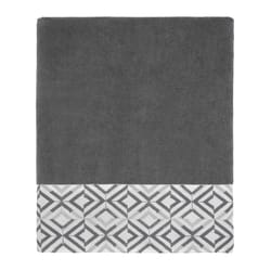 Avanti Linens Harlow  Nickel Polyester Concentric Diamonds Bath Towel 1 pc
