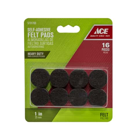 Ace Felt Self Adhesive Protective Pad Brown Round 1 in. W 16 pk - Ace  Hardware