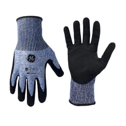 General Electric Unisex Dipped Gloves Black/Blue XL 1 pair