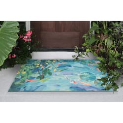 Liora Manne Illusions 3 ft. W X 4 ft. L Sea Foam Casual Polyester Door Mat