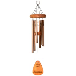 Wind River In Loving Memory Bronze Aluminum/Wood 18 in. Wind Chime