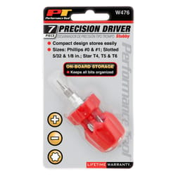Performance Tool 7-in-1 Stubby Precision Driver Set 7 pc