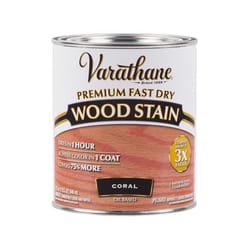 Varathane Semi-Transparent Gloss Coral Oil-Based Urethane Modified Alkyd Wood Stain 1 qt