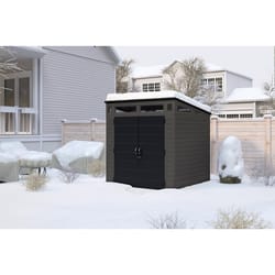 Suncast Modernist 7 ft. x 7 ft. Plastic Vertical Storage Shed with Floor Kit