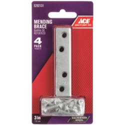 Ace 3 in. H X 0.625 in. W X .85 in. L Galvanized Steel Mending Brace