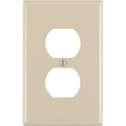 Leviton Ivory 1 gang Nylon Duplex Wall Plate 1 pk