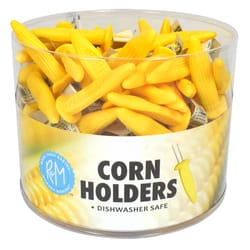 R&M International Corp Yellow Plastic/Stainless Steel Jumbo Corn Holder