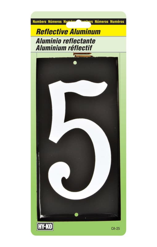 UPC 029069102555 product image for Hy-Ko 3-1/2in White Colonial Reflective Aluminum House Number '4' (CA-25/4) | upcitemdb.com