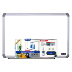 Bazic Products 24 in. H X 36 in. W Screw-Mounted Magnetic Dry Erase Board Value Pack