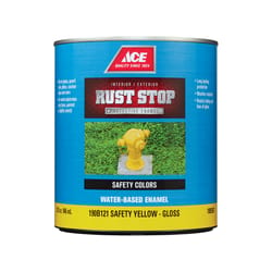 Ace Rust Stop Indoor / Outdoor Gloss Safety Yellow Water-Based Enamel Paint 1 qt
