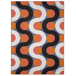 Linon Home Decor Kowal 7 ft. W X 9 ft. L Multi-Color Retro Polyester Accent Rug