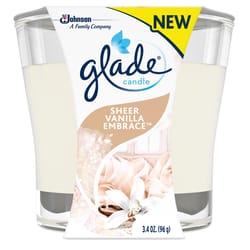 Glade Cream Pure Vanilla Joy Scent Jar Air Freshener Candle 3.4 oz