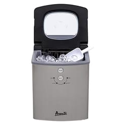 Avanti 33 lb Black/Silver Stainless Steel Ice Maker 500 W