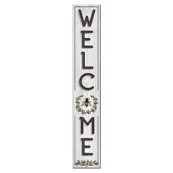 My Word! Multicolored Wood 46.5 in. H Welcome Bee Porch Sign