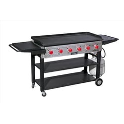 Camp Chef 6 Burner Liquid Propane Outdoor Griddle Cart Black/Silver