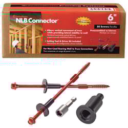 FastenMaster Non-Load Bearing Connector No. 6 in. X 6 in. L Red Hex Hex Head Deck Screws 3 lb 6 pk