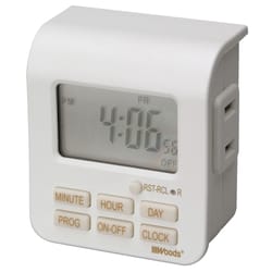 Woods Indoor Countdown Timer 120 V White