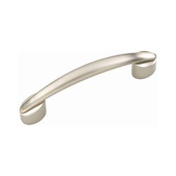 Hickory Hardware Luna Contemporary Bar Cabinet Pull 3 in. & 3-3/4 in. Satin Nickel 10 pk