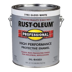 Rust Oleum Professional Indoor And Outdoor Gloss White Oil Based Protective Paint 1 Gal Ace Hardware