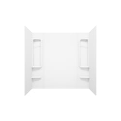 MAAX Finesse 59 in. H X 33-1/2 in. W X 61 in. L White Bathtub Wall Surround