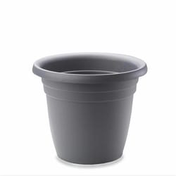 Crescent Too Emma 13 in. H X 16 in. D PP Plastic Planter Charcoal