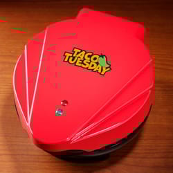 Taco Tuesday 9.75 in. L X 7.75 in. W Cast Iron Nonstick Surface Red Tortilla Bowl Maker