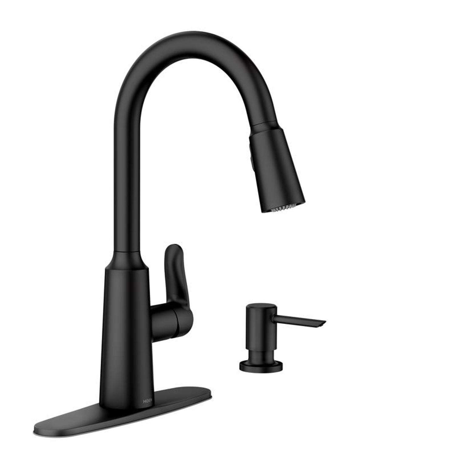 Moen Edwyn One Handle Matte Black PullDown Kitchen Faucet Ace Hardware