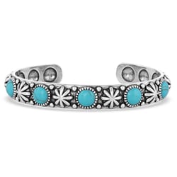 Montana Silversmiths Women's Starbrite Stone Silver/Turquoise Bracelet Water Resistant